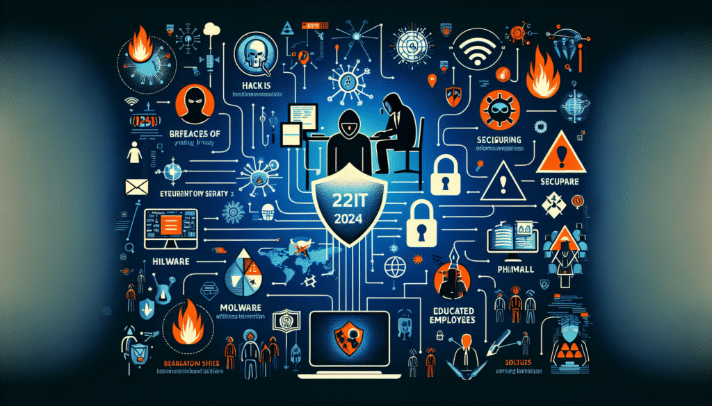 Darstellung von IT-Bedrohungen 2024 und Unternehmensreaktionen