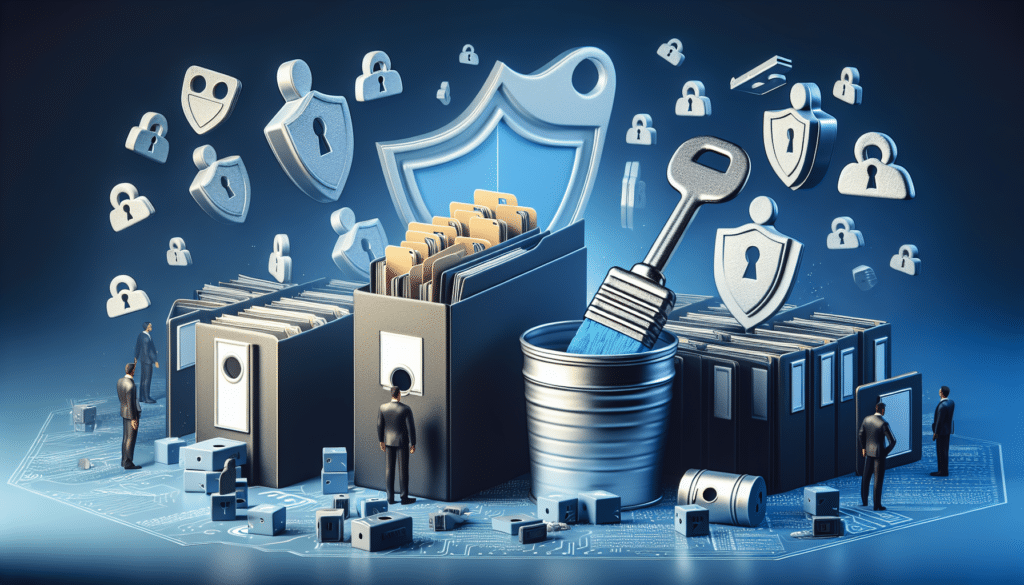Illustration der Balance zwischen Datenlöschung und -anonymisierung gemäß DSGVO